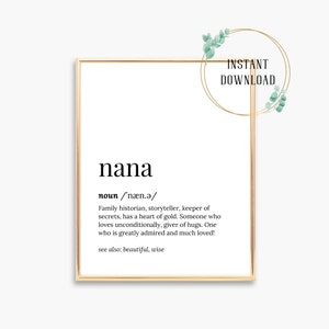 Nana carte d'anniversaire cadeau Nana et petite-fille grand-père cadeaux grand-mère papa pop de grand-mère grand-parent maison signe imprimer présente des citations
