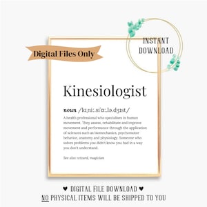 Kinesiologie Geschenke Kinesiologist Geschenk Abschlusskarte für Ihn Für Sie Kinesiologie Graduiertentag Zitate Poster Wand Kunst Büro Dekor Student