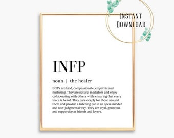 INFP Myers Briggs Infp Poster personality Infp Gift Myers Briggs Quotes Birthday Gifts Card Quote Decor Best Friend mom girlfriend boyfriend