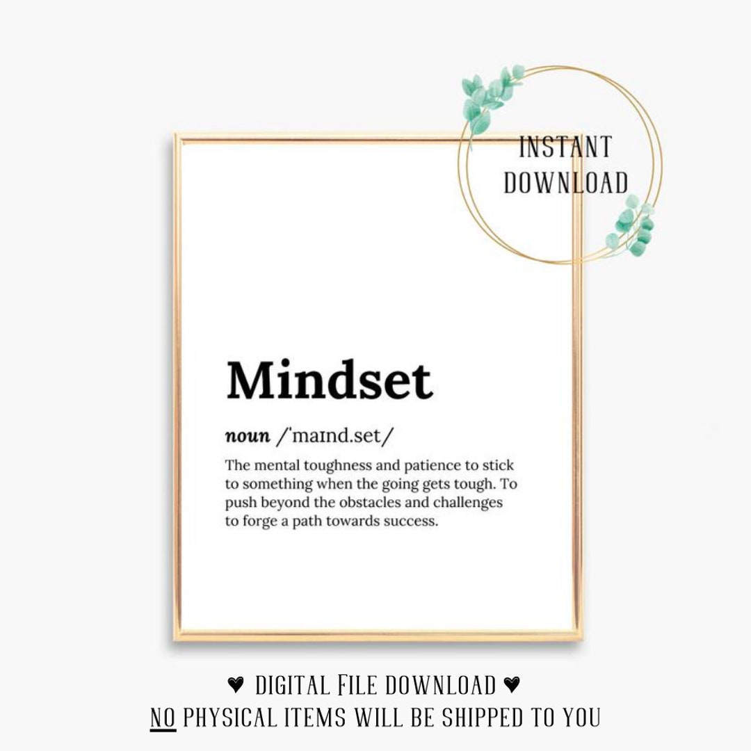 Mindset Print Hustle Quotes Gifts