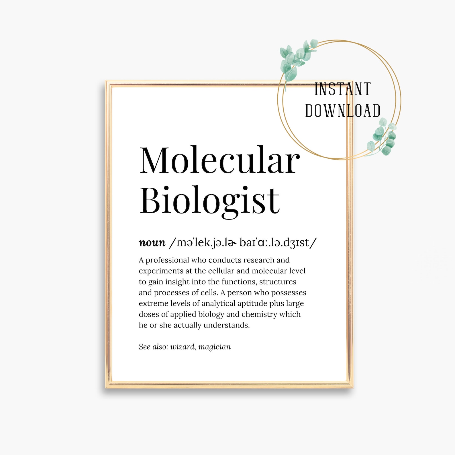 Molecular Biology Gifts Poster Art for Biologist Graduation Etsy