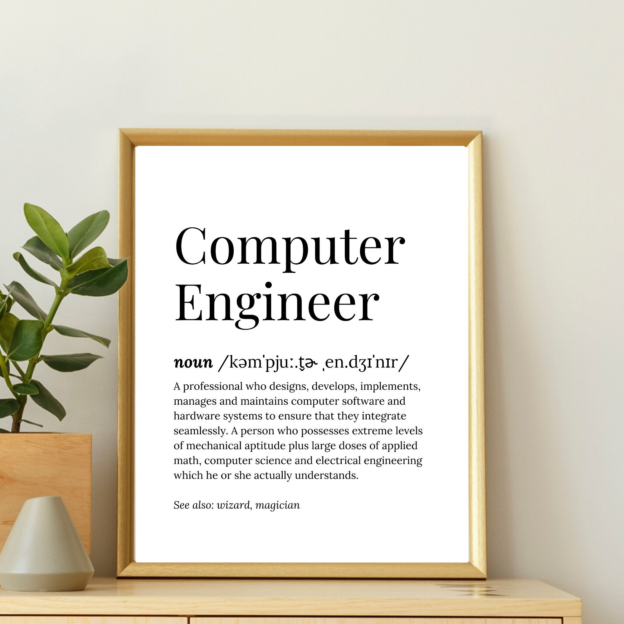 Art & Collectibles Computer Engineering Gift Personalized Engineer Wall ...