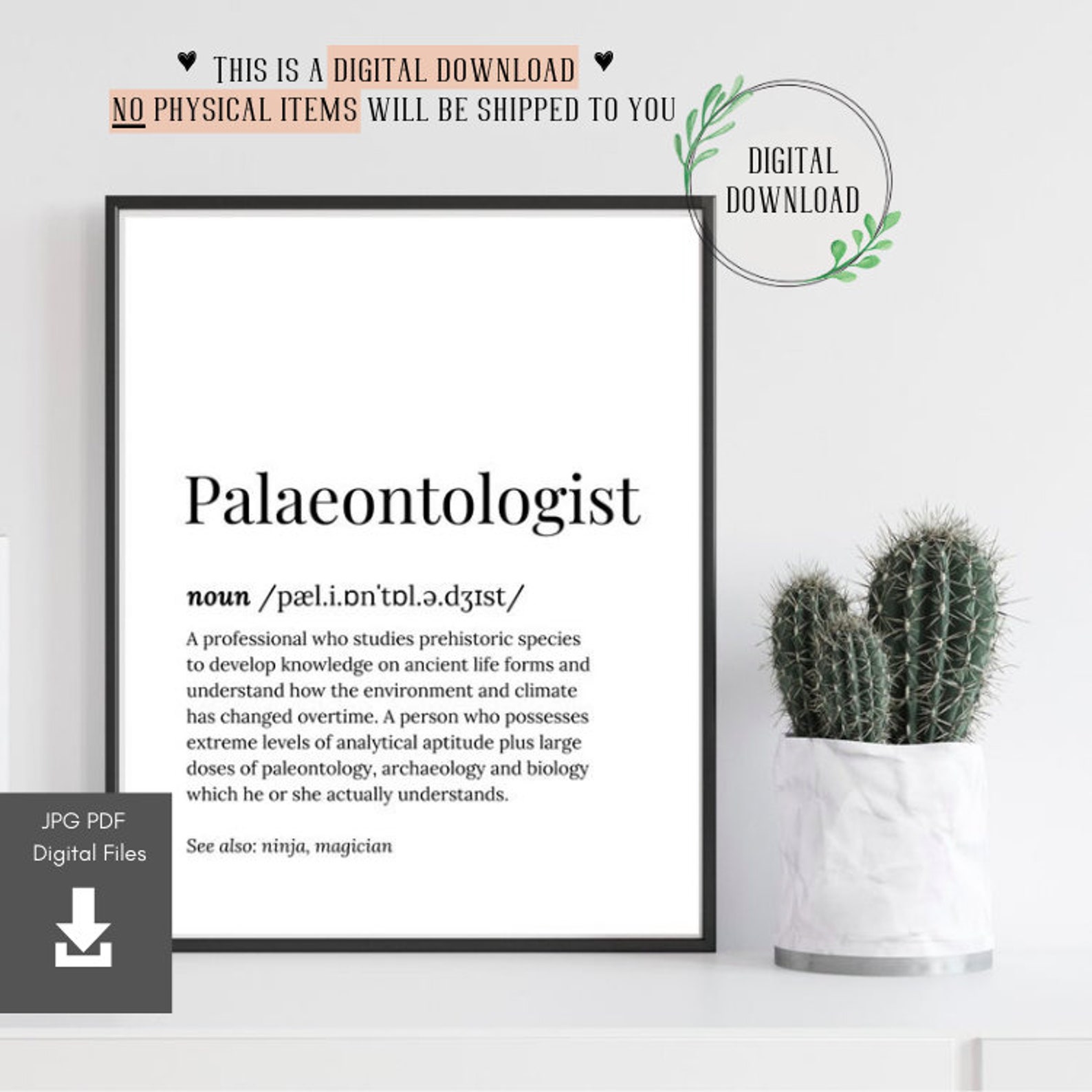 Paleontologist Gift Card Paleontology Gifts Student Graduation Etsy