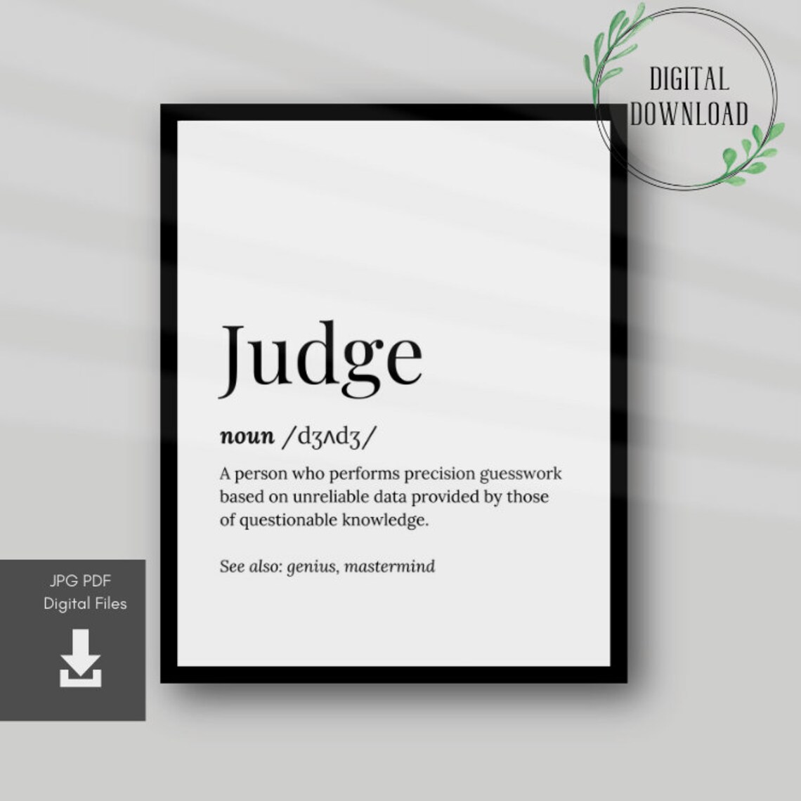 Judge Art Gift Funny Gifts for a Judge Happy Birthday Card Etsy UK