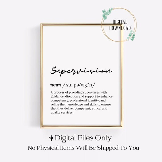 Social Work Supervisor Gift Social Worker Quotes Mentor Counselling Wall Art Supervision Poster Therapist LCSW Counselor office decor MSW