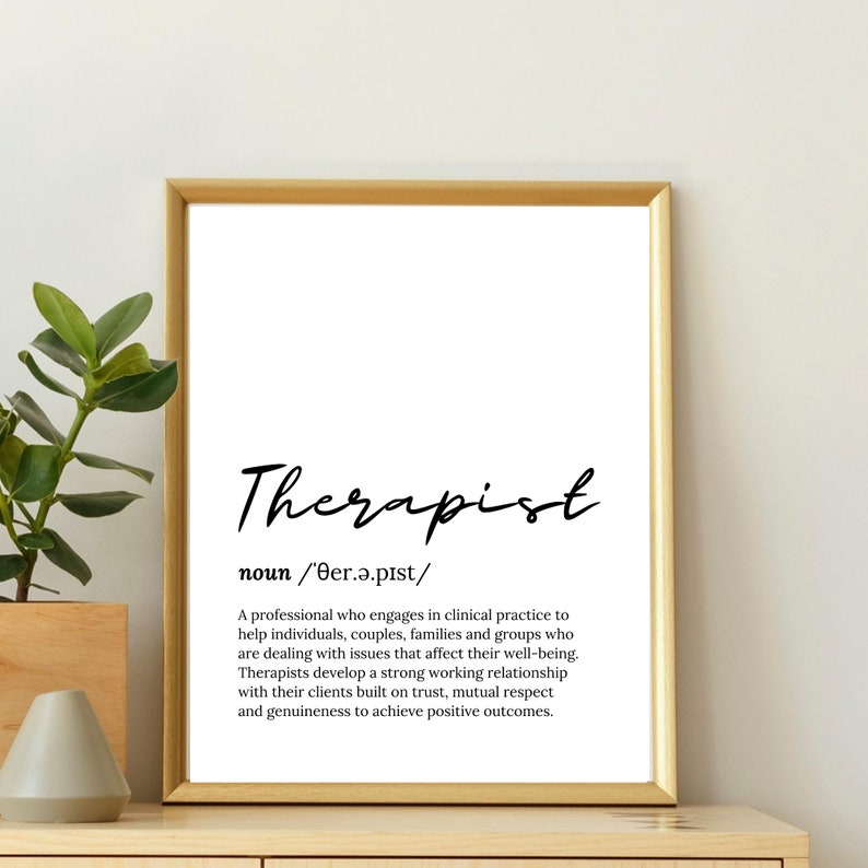 Therapy Office Decor Therapist Poster Psychotherapist Etsy