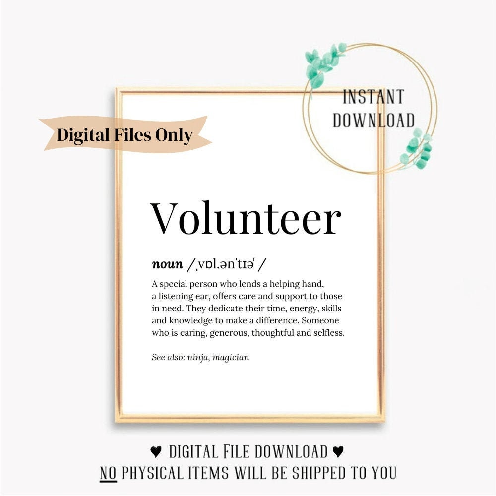 Volunteer Appreciation Thank You Gift Card Volunteer Cards Etsy