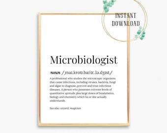 Microbiologist Gift Microbiology Gifts Graduation Card Print - Etsy