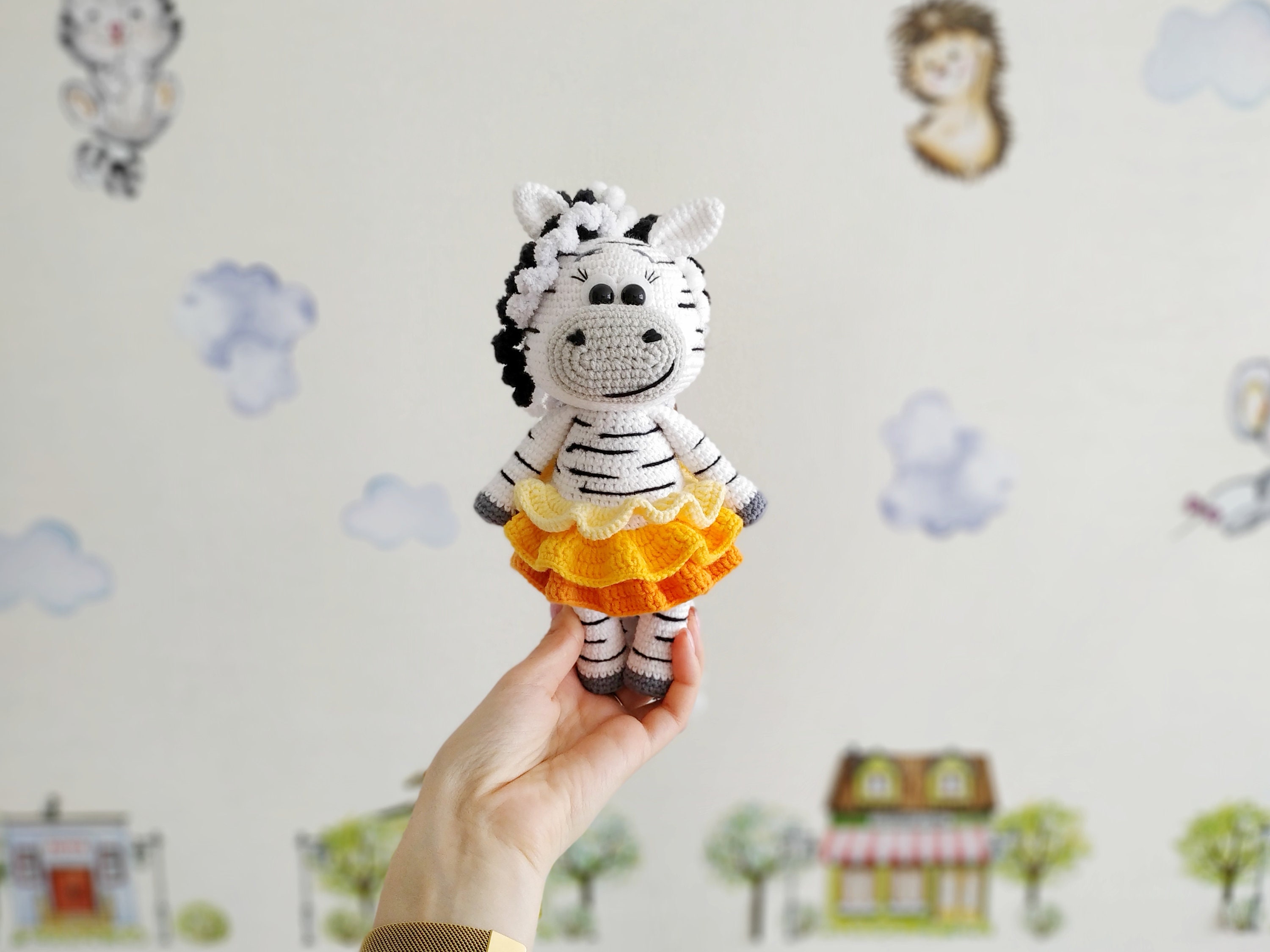 Stuffed Zebra Toy Plush Zebra Nursery Safari Decor Gift for Etsy