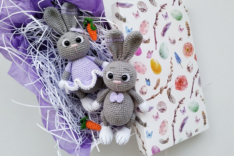 Soft Bunny Toy with Carrot Plush Easter Rabbit Bunny in Etsy