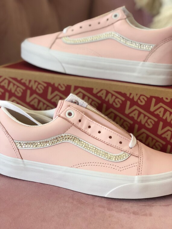 vans old skool pink leather