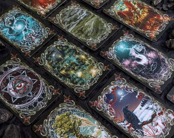 SLAVA Oracle Deck et livre | Cartes de mythologie ukrainienne | Outil spirituel slave | Oracle de psychologie métaphorique | Coffret sorcière païenne