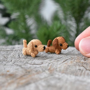 Miniatur Dackel Hund - kleiner Dackel Puppenhaus Geschenk - Bestes Geschenk für die Puppenhaus Sammlung