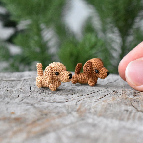 Miniature Dachshund Dog - Tiny Dachshund Dollhouse Gift - Best Gift for Dollhouse Collection