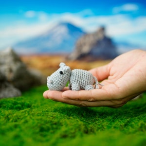 Small Hippo Crochet - Hippopotamus Amigurumi Handmade - Crochet Animal Gift