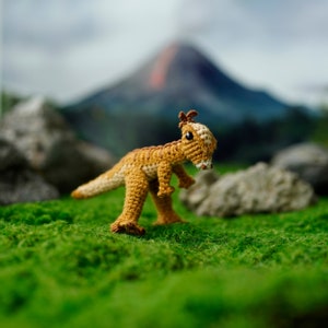 Amigurumi Pachycephalosaurus - Mini Dinosaur Crochet - Small Dino Plushie Toy - Dinosaur Decoration Gift - Dinosaur Collection
