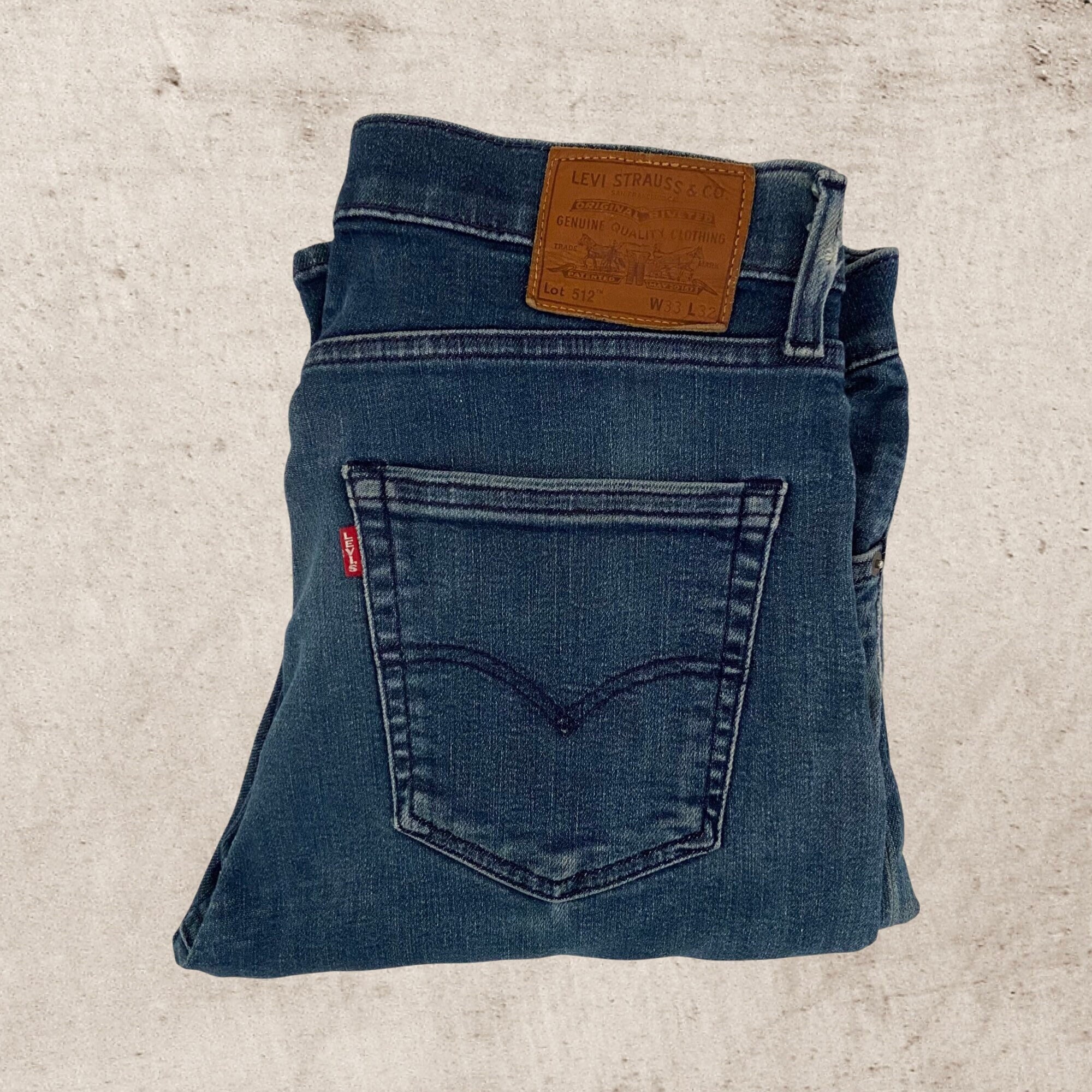 Mens Levi's 512 Denim Jeans 33 X 32 Mid 