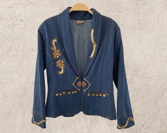 Blue Sequin Blazer - Etsy Australia