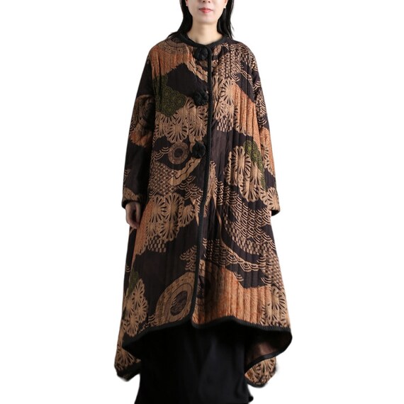 Women's Winter Cape Coat Winter Padded Coat Single Etsy