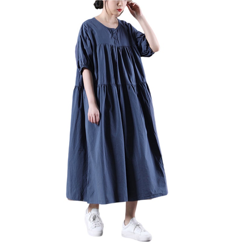 plus size dress Prom dress Women half sleeve dress women/'s dresses Cotton dress