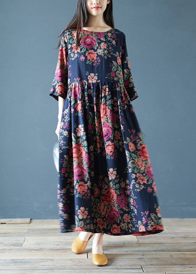 Leinen Kleider für Frauen Sommerkleid Baumwollkleider | Etsy