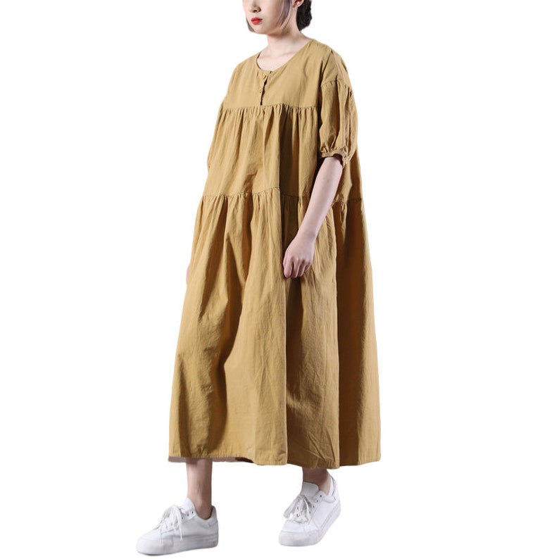 plus size dress Prom dress Women half sleeve dress women/'s dresses Cotton dress