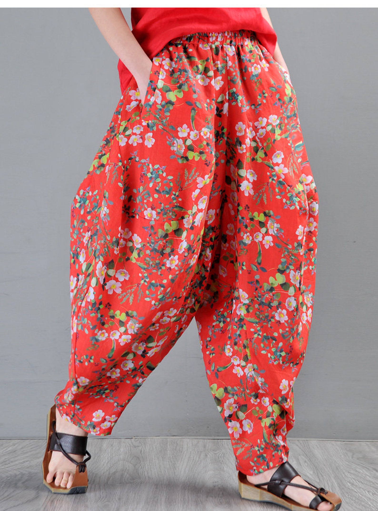flowers in pants