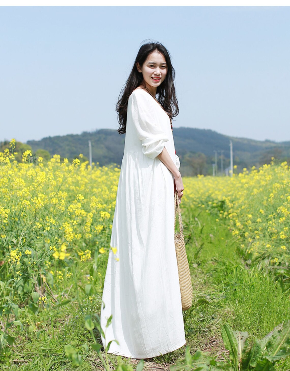 Linen Dresses for Women Summer Dress White Cotton Dresses Etsy