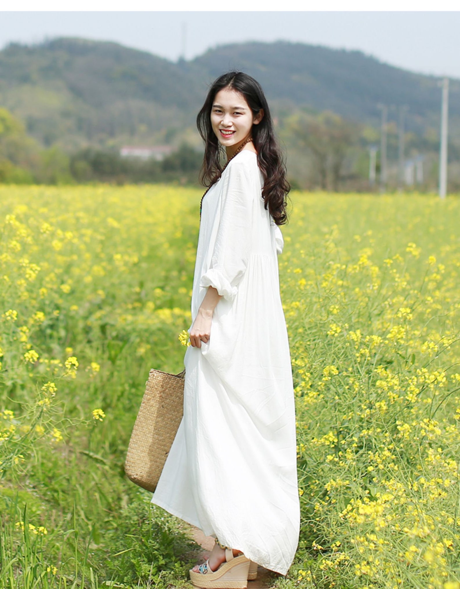 Linen Dresses for Women Summer Dress White Cotton Dresses Etsy