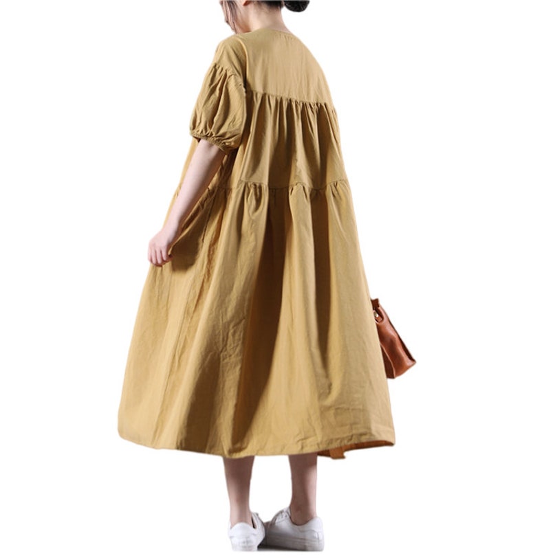 plus size dress Prom dress Women half sleeve dress women/'s dresses Cotton dress