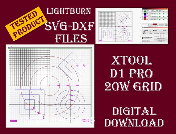 Xtool D1 Pro EXTENSION Grid/feet/lightburn/xtool Creative Space Files  digital Download 