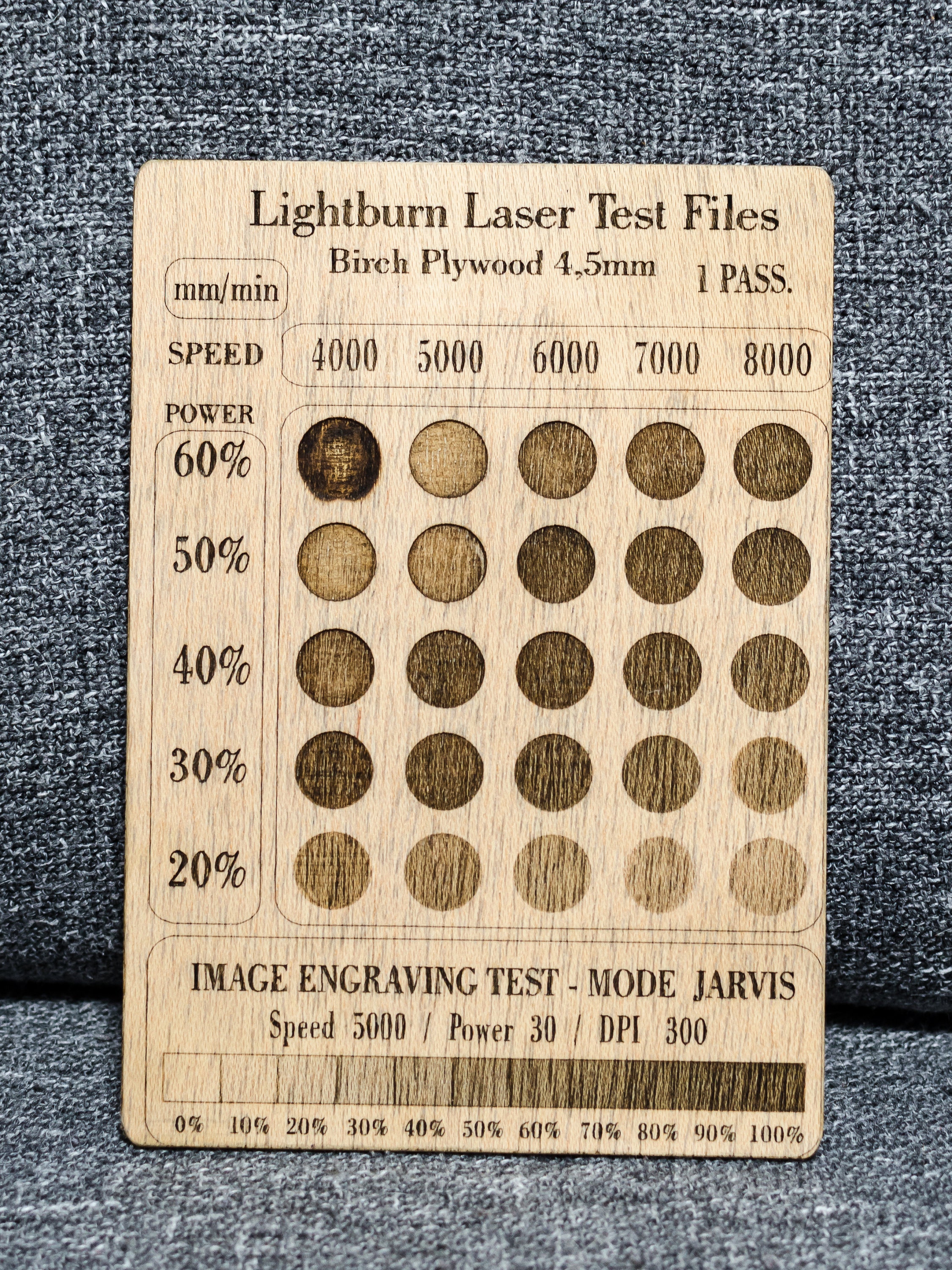 Lightburn Laser Engraved Test Files, Laser Test File SVG, Engrave Test