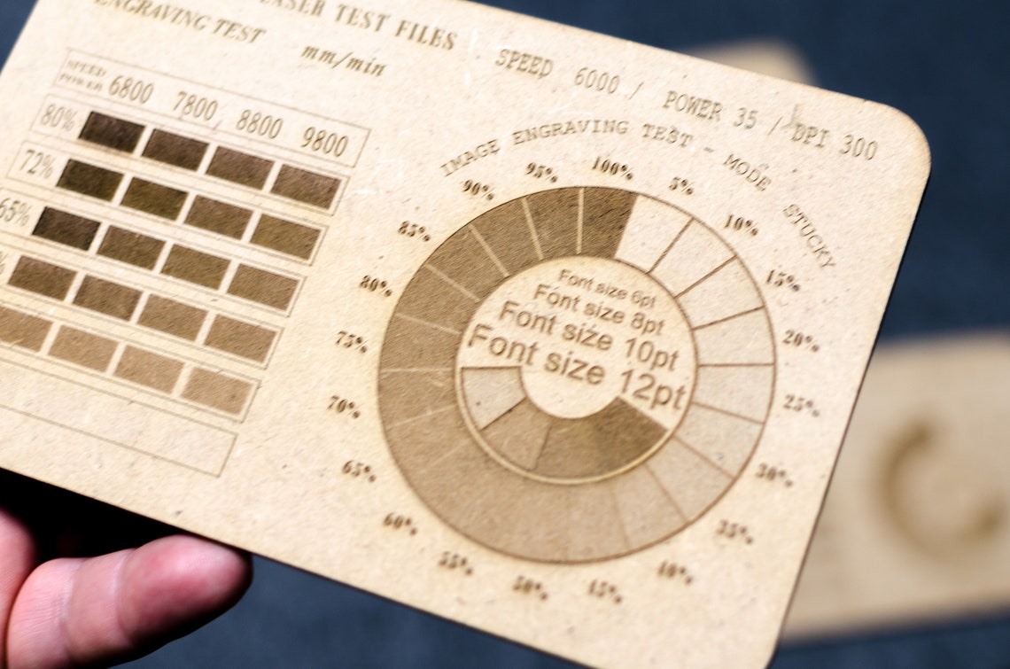 Lightburn Laser Engraved Test Files Laser Test File SVG Etsy