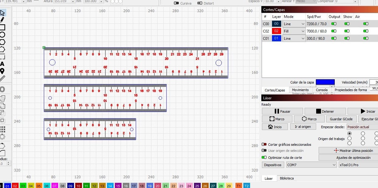 Measuring Rulers Svgdxf Lightburn Files, Ruler Laser Cut File, School