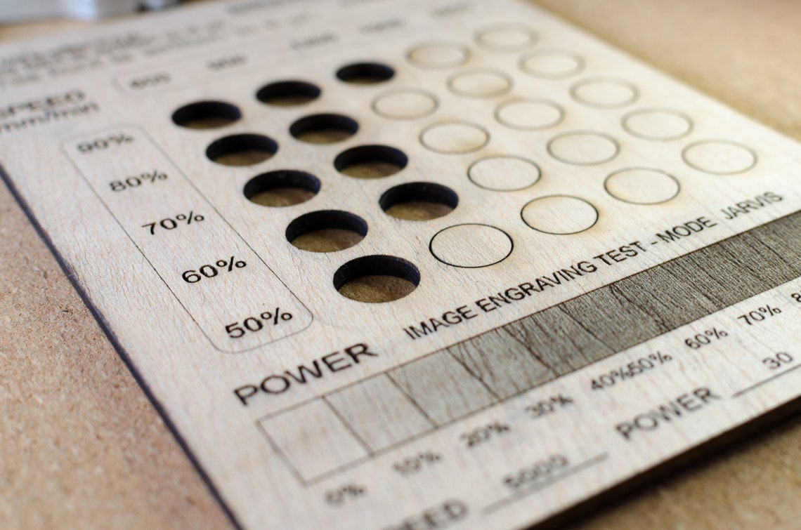 Laser Cut Test File SVG Lightburn Laser Test Files Engrave Etsy