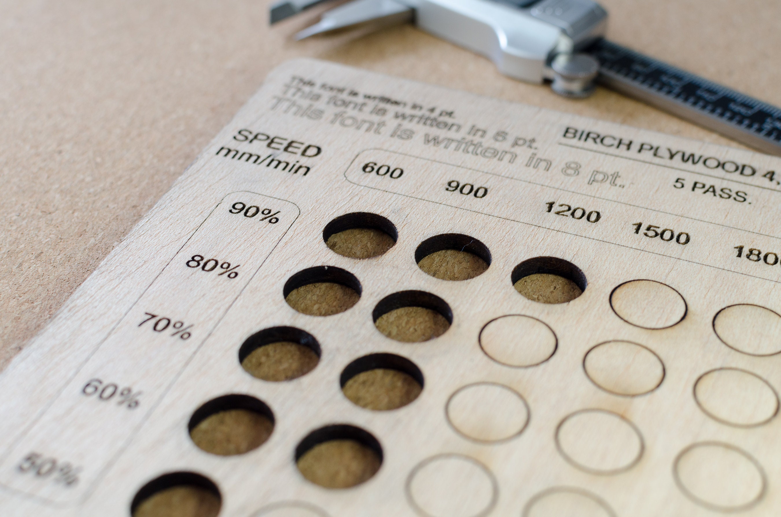 LaserschnittTestdatei SVG, Lightburn Laser Test Dateien, Gravurtest, Schnitttest, Sperrholz