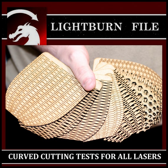 Curved Laser Bent Wood Patterns, Flexible Lightburn Laser Cut