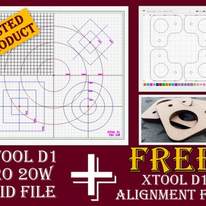 xTool D1 PRO 20W Archivo de cuadrícula para Spoil Board, archivo digital LightBurn, Laser Engrave Spoilboard, rejillas de superficie de trabajo completa, rejillas guía de 420x380