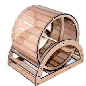 Gallery Detail: Hamster Wheel Laser Cut File 3Mm Mdf Model Plan Digital