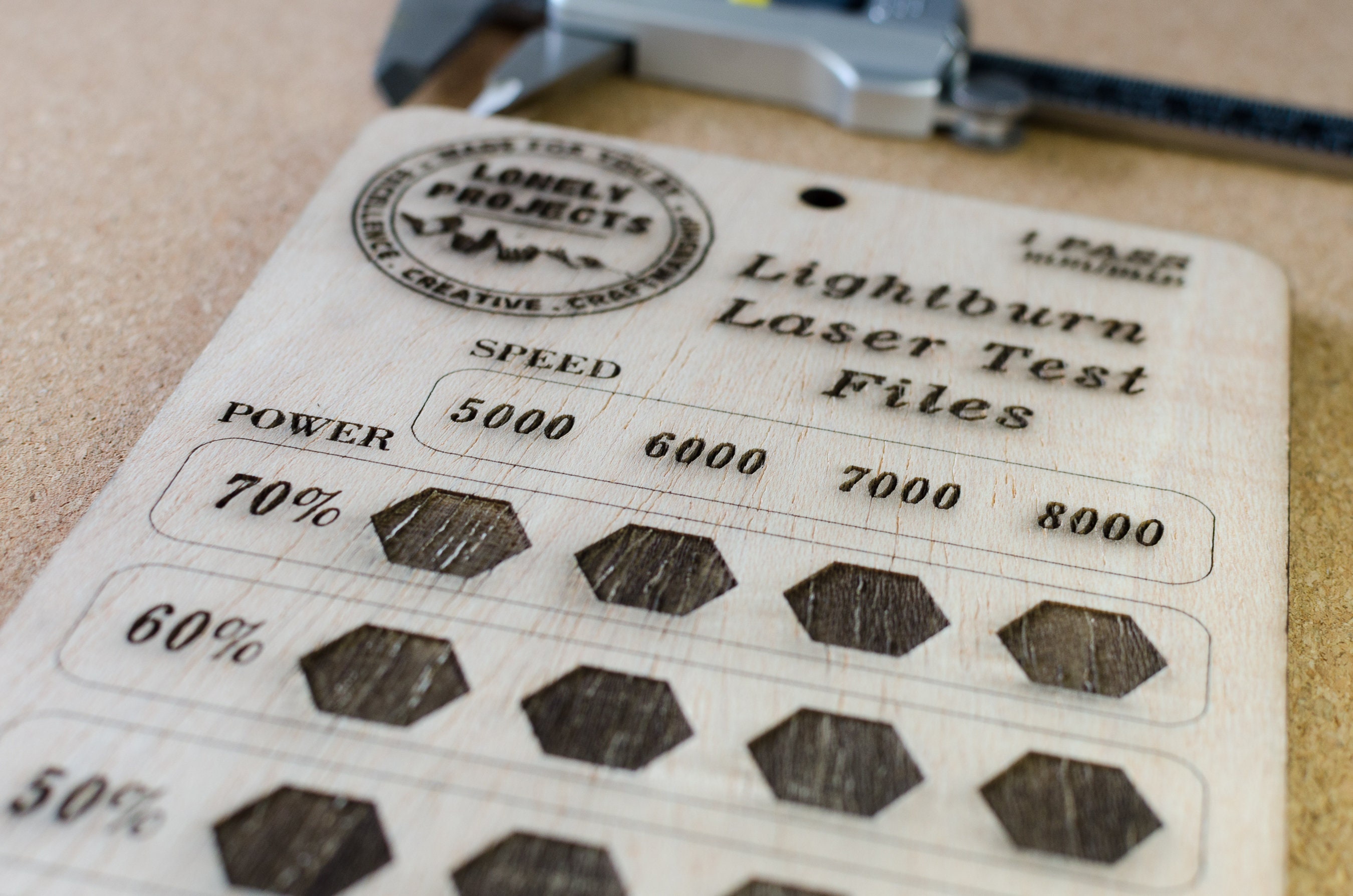 Lightburn Laser Engraved Test Files Laser Test File SVG Etsy