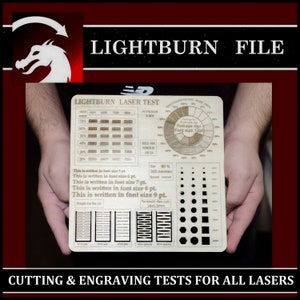 Pacchetto file di prova Lightburn, prova di taglio Lightburn, prova di taglio laser, prova di incisione laser, file di prova di incisione Lightburn, file Lightburn