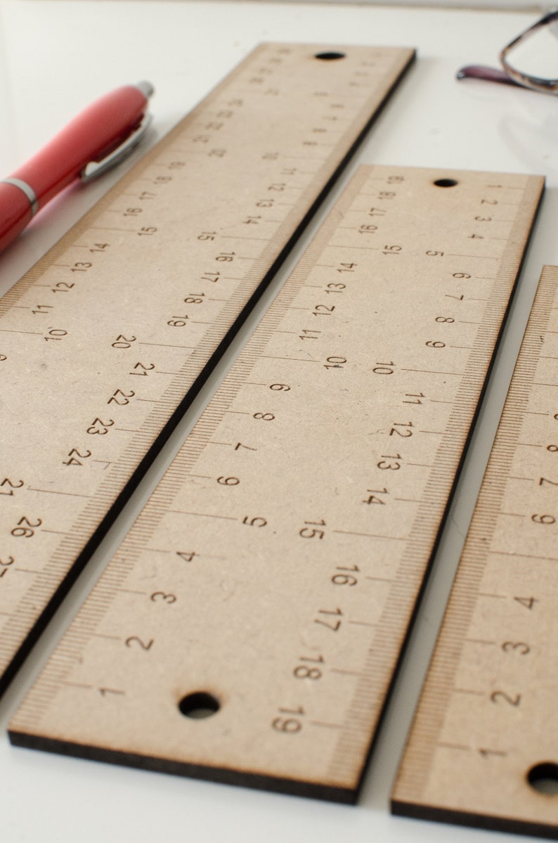 Measuring Rulers Svgdxf Lightburn Files, Ruler Laser Cut File, School