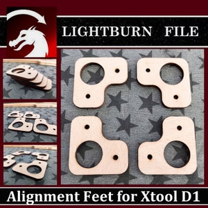 Alignment Feet for Xtool D1, SVG for Xtool D1 Feet, XTool feet jig system instant files, LightBurn Alignment system for xtool d1 laser