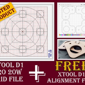 xTool D1 PRO 20W Grid file for Spoil Board, LightBurn Digital file, Laser Engrave Spoilboard, Full work surface grids, 420x380 guide grids
