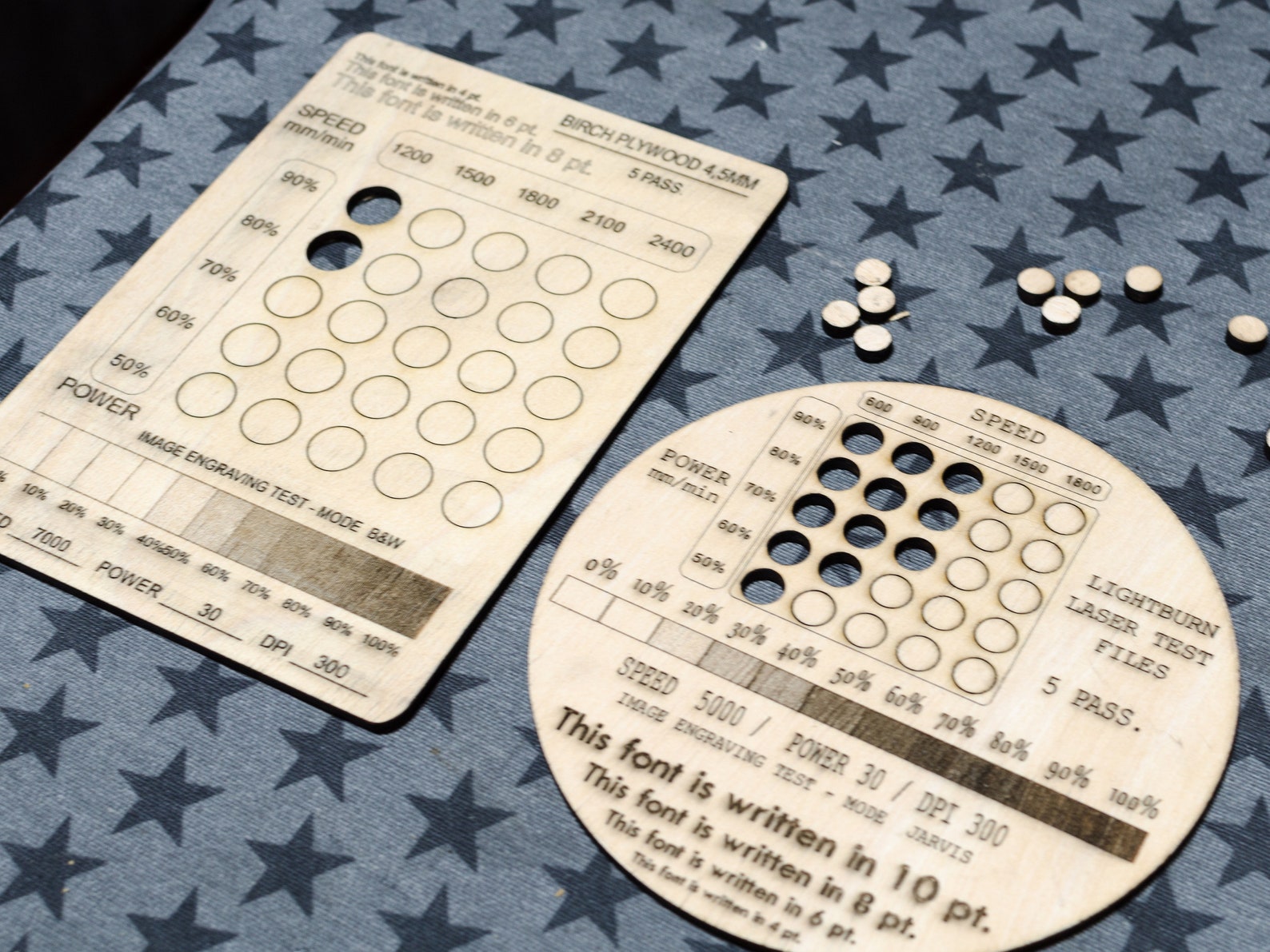 Cut Test Playwood Xtool D1 PRO 20W Material Test Card Light Etsy