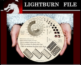 Lightburn Speed/power Engrave Test Grid - Etsy