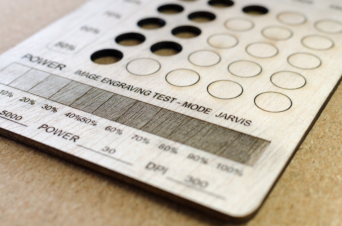 Laser Cut Test File SVG Lightburn Laser Test Files Engrave Etsy