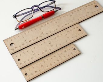 Ruler Laser Cut File: 15-30cm Vector Template (SVG, DXF)