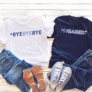 NGAGED Bachelorette Shirt, Your 90&#39;s Boy Band Tops, 90s Bridesmaid Shirt, 90s Bachelorette Party Shirt, Bridal Party Tank, Gift for Bride