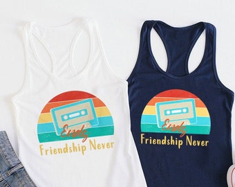 Friendship Never Ends Cassette 90’s Bachelorette Matching Couple Bridesmaid, Bachelorette 90s shirts, Bridesmaid shirt